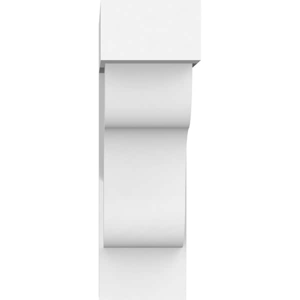 Standard Carmel Architectural Grade PVC Bracket With Block Ends, 5W X 16D X 16H